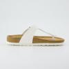 image:imageCUSHIONAIRE Leah Thong Womens Sandals  Cork Footbed Flip Flops for Women with Memory Foam and Adjustable Buckle StrapWhite