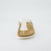 image:imageCUSHIONAIRE Leah Thong Womens Sandals  Cork Footbed Flip Flops for Women with Memory Foam and Adjustable Buckle StrapWhite