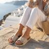 image:imageCUSHIONAIRE Leeds 100 Genuine Leather Suede Womens Sandals Comfortable Slides for Women with Adjustable Statement BuckleStone