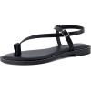 image:imageCUSHIONAIRE Life Strappy Flat Thong Sandals for Women with Toe Loop Memory Foam and Adjustable Ankle Strap Womens SandalsBlack
