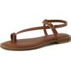 image:imageCUSHIONAIRE Life Strappy Flat Thong Sandals for Women with Toe Loop Memory Foam and Adjustable Ankle Strap Womens SandalsWhiskey