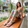 image:imageCUSHIONAIRE Life Strappy Flat Thong Sandals for Women with Toe Loop Memory Foam and Adjustable Ankle Strap Womens SandalsWhite