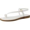 image:imageCUSHIONAIRE Life Strappy Flat Thong Sandals for Women with Toe Loop Memory Foam and Adjustable Ankle Strap Womens SandalsWhite