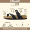 image:imageCUSHIONAIRE Luna Sandals for Women Cork Footbed Womens Sandals for Summer Comfort with Adjustable Straps Wide Width AvailableBlack