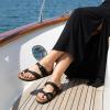 image:imageCUSHIONAIRE Luna Sandals for Women Cork Footbed Womens Sandals for Summer Comfort with Adjustable Straps Wide Width AvailableBlack