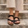 image:imageCUSHIONAIRE Luna Sandals for Women Cork Footbed Womens Sandals for Summer Comfort with Adjustable Straps Wide Width AvailableBlack
