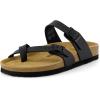 image:imageCUSHIONAIRE Luna Sandals for Women Cork Footbed Womens Sandals for Summer Comfort with Adjustable Straps Wide Width AvailableBlack Nappa