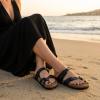 image:imageCUSHIONAIRE Luna Sandals for Women Cork Footbed Womens Sandals for Summer Comfort with Adjustable Straps Wide Width AvailableBlack Nappa