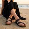 image:imageCUSHIONAIRE Luna Sandals for Women Cork Footbed Womens Sandals for Summer Comfort with Adjustable Straps Wide Width AvailableBlack Oily