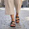 image:imageCUSHIONAIRE Luna Sandals for Women Cork Footbed Womens Sandals for Summer Comfort with Adjustable Straps Wide Width AvailableBlack Oily