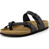 image:imageCUSHIONAIRE Luna Sandals for Women Cork Footbed Womens Sandals for Summer Comfort with Adjustable Straps Wide Width AvailableBlack Oily