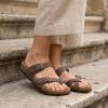 image:imageCUSHIONAIRE Luna Sandals for Women Cork Footbed Womens Sandals for Summer Comfort with Adjustable Straps Wide Width AvailableBrown