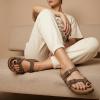 image:imageCUSHIONAIRE Luna Sandals for Women Cork Footbed Womens Sandals for Summer Comfort with Adjustable Straps Wide Width AvailableBrown