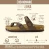 image:imageCUSHIONAIRE Luna Sandals for Women Cork Footbed Womens Sandals for Summer Comfort with Adjustable Straps Wide Width AvailableBrown