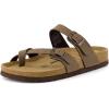 image:imageCUSHIONAIRE Luna Sandals for Women Cork Footbed Womens Sandals for Summer Comfort with Adjustable Straps Wide Width AvailableBrown