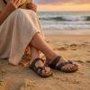 image:imageCUSHIONAIRE Luna Sandals for Women Cork Footbed Womens Sandals for Summer Comfort with Adjustable Straps Wide Width AvailableBrown Nappa