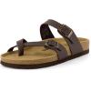image:imageCUSHIONAIRE Luna Sandals for Women Cork Footbed Womens Sandals for Summer Comfort with Adjustable Straps Wide Width AvailableBrown Nappa