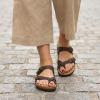 image:imageCUSHIONAIRE Luna Sandals for Women Cork Footbed Womens Sandals for Summer Comfort with Adjustable Straps Wide Width AvailableBrown Nappa