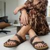 image:imageCUSHIONAIRE Luna Sandals for Women Cork Footbed Womens Sandals for Summer Comfort with Adjustable Straps Wide Width AvailableBrown Nappa