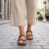 image:imageCUSHIONAIRE Luna Sandals for Women Cork Footbed Womens Sandals for Summer Comfort with Adjustable Straps Wide Width AvailableBrown Oily