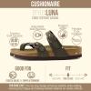 image:imageCUSHIONAIRE Luna Sandals for Women Cork Footbed Womens Sandals for Summer Comfort with Adjustable Straps Wide Width AvailableBrown Rugged