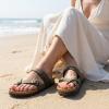 image:imageCUSHIONAIRE Luna Sandals for Women Cork Footbed Womens Sandals for Summer Comfort with Adjustable Straps Wide Width AvailableBrown Rugged