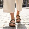 image:imageCUSHIONAIRE Luna Sandals for Women Cork Footbed Womens Sandals for Summer Comfort with Adjustable Straps Wide Width AvailableBrown Rugged