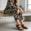 image:imageCUSHIONAIRE Luna Sandals for Women Cork Footbed Womens Sandals for Summer Comfort with Adjustable Straps Wide Width AvailableBrown Rugged