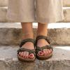 image:imageCUSHIONAIRE Luna Sandals for Women Cork Footbed Womens Sandals for Summer Comfort with Adjustable Straps Wide Width AvailableBrown Rugged