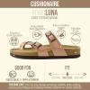 image:imageCUSHIONAIRE Luna Sandals for Women Cork Footbed Womens Sandals for Summer Comfort with Adjustable Straps Wide Width AvailableGold Rose
