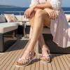 image:imageCUSHIONAIRE Luna Sandals for Women Cork Footbed Womens Sandals for Summer Comfort with Adjustable Straps Wide Width AvailablePink Vegan Suede