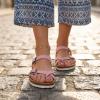image:imageCUSHIONAIRE Luna Sandals for Women Cork Footbed Womens Sandals for Summer Comfort with Adjustable Straps Wide Width AvailablePink Vegan Suede