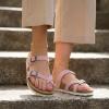 image:imageCUSHIONAIRE Luna Sandals for Women Cork Footbed Womens Sandals for Summer Comfort with Adjustable Straps Wide Width AvailablePink Vegan Suede