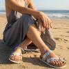 image:imageCUSHIONAIRE Luna Sandals for Women Cork Footbed Womens Sandals for Summer Comfort with Adjustable Straps Wide Width AvailableSilver
