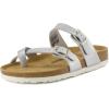 image:imageCUSHIONAIRE Luna Sandals for Women Cork Footbed Womens Sandals for Summer Comfort with Adjustable Straps Wide Width AvailableSilver