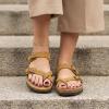 image:imageCUSHIONAIRE Luna Sandals for Women Cork Footbed Womens Sandals for Summer Comfort with Adjustable Straps Wide Width AvailableTan Vegan Suede