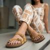 image:imageCUSHIONAIRE Luna Sandals for Women Cork Footbed Womens Sandals for Summer Comfort with Adjustable Straps Wide Width AvailableTan Vegan Suede