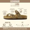 image:imageCUSHIONAIRE Luna Sandals for Women Cork Footbed Womens Sandals for Summer Comfort with Adjustable Straps Wide Width AvailableTaupe
