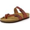 image:imageCUSHIONAIRE Luna Sandals for Women Cork Footbed Womens Sandals for Summer Comfort with Adjustable Straps Wide Width AvailableWhiskey