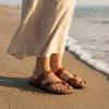 image:imageCUSHIONAIRE Luna Sandals for Women Cork Footbed Womens Sandals for Summer Comfort with Adjustable Straps Wide Width AvailableWhiskey