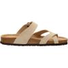 image:imageCUSHIONAIRE LunaM Slides for Men Comfortable Cork Footbed Mens Sandals with Arch Support and Adjustable Buckle StrapStone Nubuck