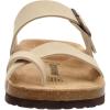 image:imageCUSHIONAIRE LunaM Slides for Men Comfortable Cork Footbed Mens Sandals with Arch Support and Adjustable Buckle StrapStone Nubuck