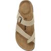 image:imageCUSHIONAIRE LunaM Slides for Men Comfortable Cork Footbed Mens Sandals with Arch Support and Adjustable Buckle StrapStone Nubuck