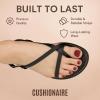 image:imageCUSHIONAIRE Luxor Sandals for Women Strappy Flat Thong Womens Sandals with Adjustable Ankle Strap and Memory FoamBlack