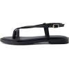 image:imageCUSHIONAIRE Luxor Sandals for Women Strappy Flat Thong Womens Sandals with Adjustable Ankle Strap and Memory FoamBlack