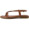 image:imageCUSHIONAIRE Luxor Sandals for Women Strappy Flat Thong Womens Sandals with Adjustable Ankle Strap and Memory FoamCognac