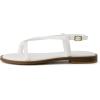 image:imageCUSHIONAIRE Luxor Sandals for Women Strappy Flat Thong Womens Sandals with Adjustable Ankle Strap and Memory FoamWhite