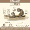 image:imageCUSHIONAIRE Mandy Wedge Sandals for Women  Strappy Platform Sandals with Arch Support Cute Summer EspadrilleStyle Platform Dressy SlipOnBT Raffia