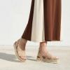 image:imageCUSHIONAIRE Mandy Wedge Sandals for Women  Strappy Platform Sandals with Arch Support Cute Summer EspadrilleStyle Platform Dressy SlipOnNude