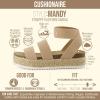 image:imageCUSHIONAIRE Mandy Wedge Sandals for Women  Strappy Platform Sandals with Arch Support Cute Summer EspadrilleStyle Platform Dressy SlipOnNude